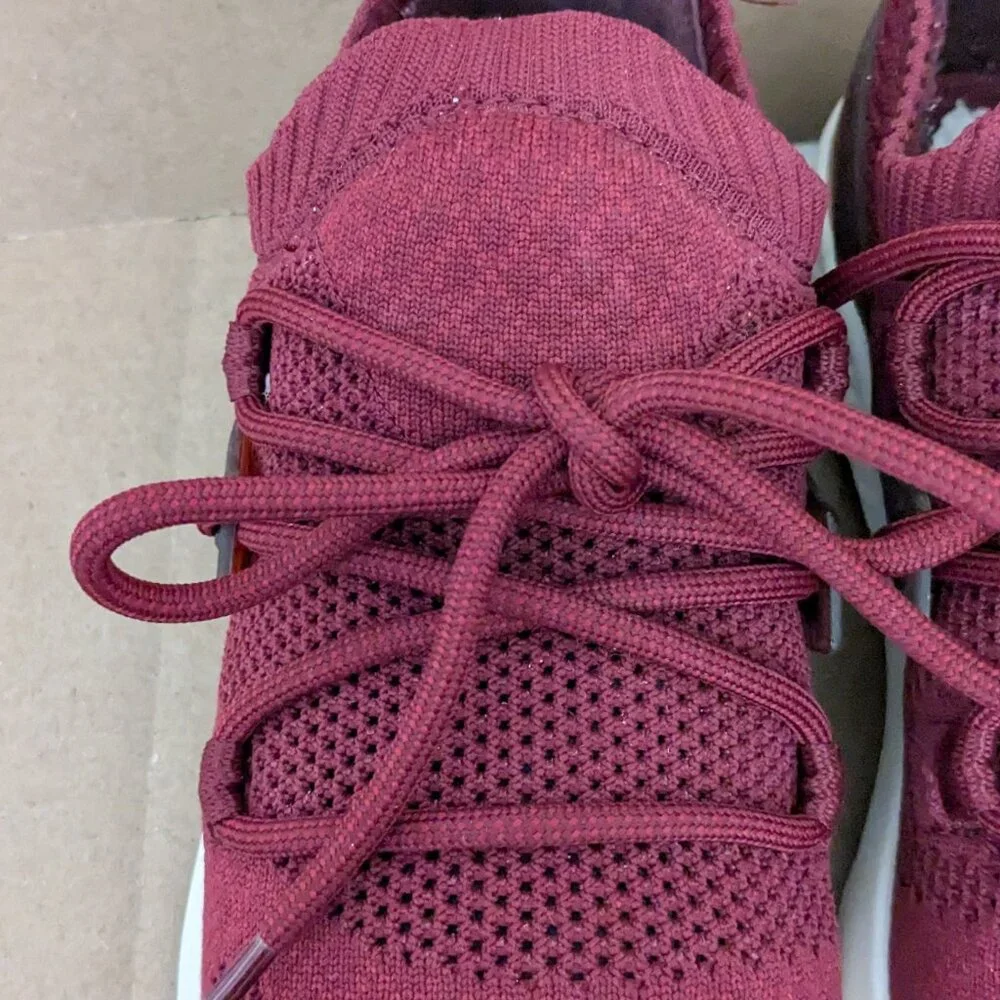 Timberland Sneakers Women's 8 Wine Red Flyroam Go Knit Tennis Shoes